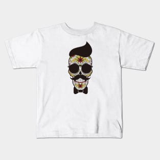 Sugar Skull Mexican Hipster Kids T-Shirt